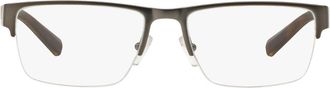 A|X Armani Exchange rectangle-frame sunglasses - men - Metal - 54 - Silver
