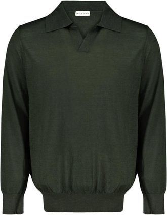 Autore Maglia Polo Stewart - Heren - V-hals truien - Groen - 2XL - Wol - Truien & Vesten