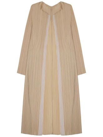Pleats Please Issey Miyake Merry Bicolor Coat