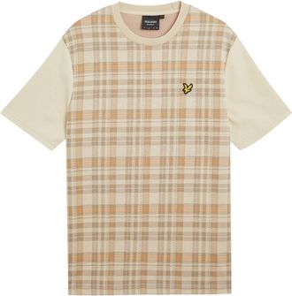 Lyle & Scott Tops, Heren, Beige, S, Polyester, Spring Tartan T-Shirt