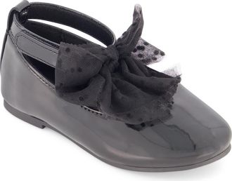 Jessica Simpson Kids Amy Tulle Mary Jane Ballet Flat in Black at Nordstrom Rack, Size 10