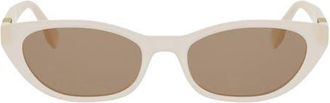 Fendi Baguette 54mm Cat Eye Sunglasses in Ivory/brown at Nordstrom