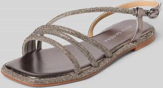 Alma En Pena Sandalette mit Ziersteinbesatz in Graphit, Gr&ouml;&szlig;e 36