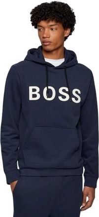 HUGO BOSS Hoodie - Heren - Sweatshirts & Hoodies - Blauw - Maat: L Katoen