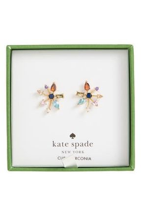 Kate Spade New York cubic zirconia stud earrings in Multi Gold at Nordstrom Rack
