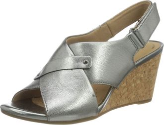 Clarks Margee Eve, Womens Ankle strap, Metallic Leather, 7 UK (41 EU)