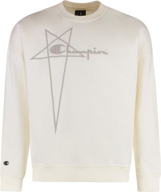 Rick Owens Off White Crew Neck Sweatshirts