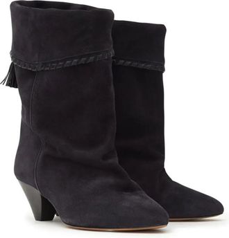 Isabel Marant Black Suede Pointed Toe Boots