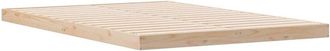 vidaXL Vidaxl - Estructura de cama Natural 140 x 220 cm Madera maciza de Pino