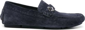 Fendi Blue Slip On Loafers