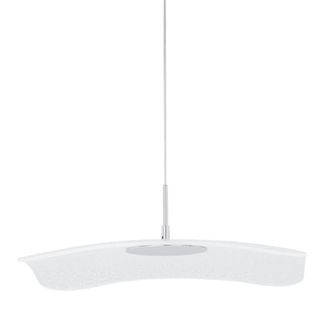 Netlighting Modern LED Hanging Pendant Chrome Clear Warm White 3000K 550lm in Silver