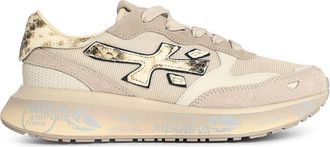 Premiata Lauryn Beige Leather Blend Sneakers