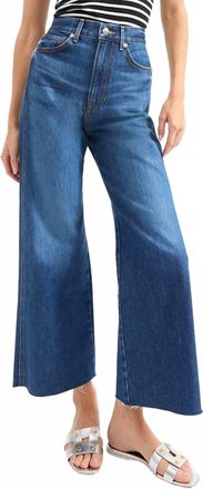 Veronica Beard Taylor High Rise Wide Leg Jeans In Bright Blue