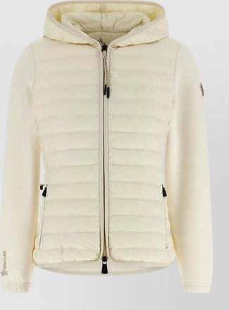 Moncler neoprene jacket hood padded inserts