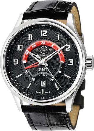 Gevril Group Giromondo Quartz Black Dial Mens Watch 42303