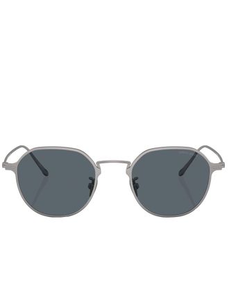 Giorgio Armani Occhiali da sole tondi con stampa - Grigio