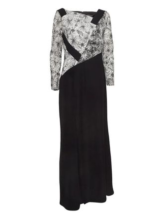 Tadashi Shoji lace-panel dress - Black