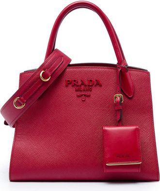 Prada Pre-owned Prada Small Saffiano Cuir Monochrome Top Handle Tote Ladies CGHU64PB915YS7CF