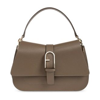 Furla Tassen, Dames, Bruin, ONE Size, Leer, Flow Medium Bag