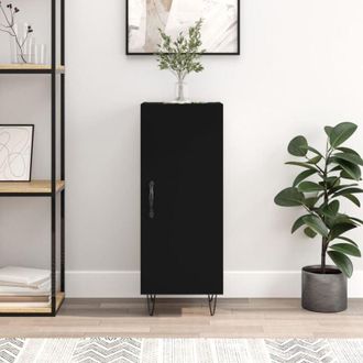 vidaXL Vidaxl - Credenza Nero 34,5x34x90 cm in Legno Multistrato