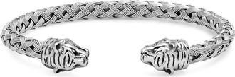 HMY Jewelry Braided Wire Tiger Cuff Bracelet in Metallic at Nordstrom Rack