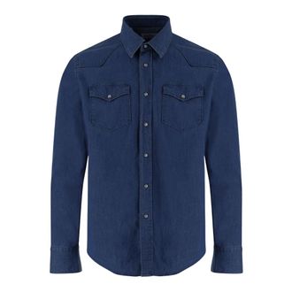 Alessandro Gherardi Katoenen Regular Denim Shirt - Heren - Spijkeroverhemden - Blauw - 5XL - Katoen - Overhemden