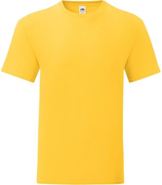Fruit Of The Loom Fruit of the Loom Iconisch T-shirt voor heren (set van 5) (Zonnebloem Geel)