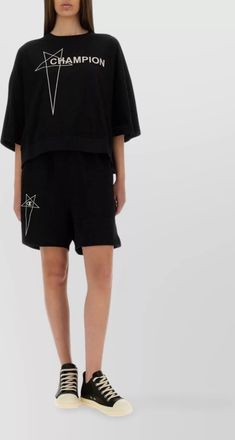 Rick Owens cotton oversized cropped t-shirt