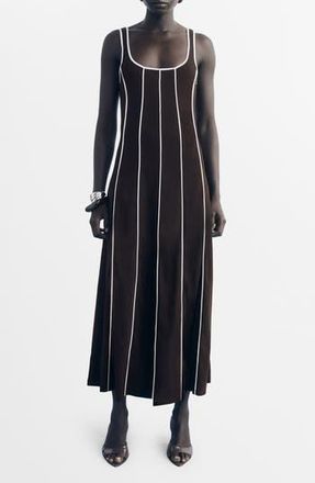 Mango Sleeveless Midi Dress in Brown at Nordstrom Rack, Size 6