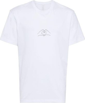 Neil Barrett graphic-print cotton t-shirt - men - Cotton - L - White