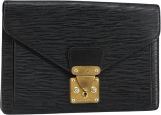 Louis Vuitton Pre-owned Leren Clutch - Dames - Vintage Clutch - Zwart - ONE Size - Leer - Vintage
