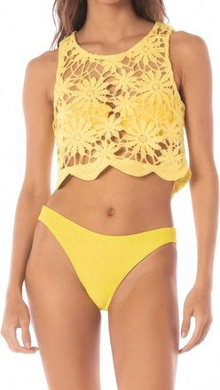 Maaji Adelaide Beachwear Crop Top In Bright Yellow