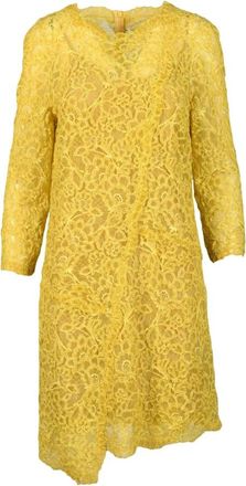 Ermanno Scervino Korte Jurk - Dames - Korte kleedjes - Geel - L - Katoen - Kleedjes