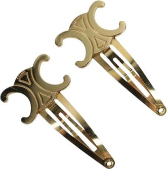Celine Pre-owned Metalen Haarclip - Dames - Vintage Accessoires - Geel - ONE Size - Vintage