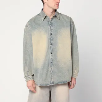 New Amsterdam Surf Association Camicia beige slavata in denim