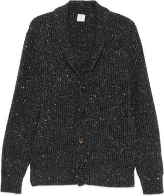 Eleventy Cardigan Sweater Smoke Melange Gray