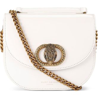 Kurt Geiger Chelsea Leather Saddle Bag in Natural at Nordstrom Rack
