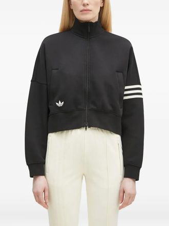 adidas Neuclassics sweater met 3 strepen en rits - Zwart