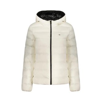 Tommy Hilfiger Jassen, Dames, Wit, XS, Polyester, Jacket met lange mouwen