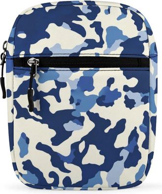 Generic Blue Camouflage Crossbody Bag Adjustable Satchel Cute Shoulder Bag Lightweight Sling Bags