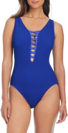 Bleu Rod Beattie Ladder One-Piece Swimsuit in Tequila at Nordstrom Rack, Size 12