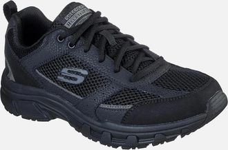 Skechers Mens Skechers Mens Oak Canyon Verketta Leather Trainers - Black - Size: 11
