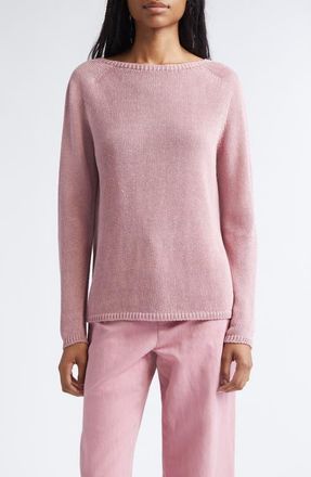 Max Mara Giolino Linen Sweater in Antique Rose at Nordstrom, Size X-Small