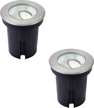 Loops 2 PACK Stainless Steel IP67 Ground Light - 13W Cool White LED - Tilting Head