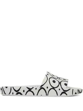 Melissa x 10 Corso Sandali slides con stampa - Bianco
