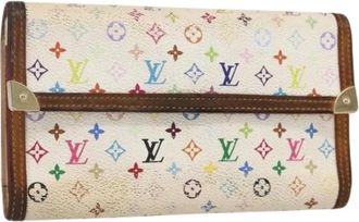 Louis Vuitton Pre-owned Wallets, female, White, Size: ONE SIZE Pre-owned Canvas Wallet
