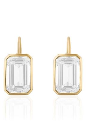 Goshwara Gossip Emerald Cut Drop Earrings in White at Nordstrom