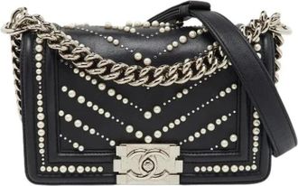 Chanel Pre-owned Boy Shoulder Bag - Dames - Vintage Schoudertas - Zwart - ONE Size - Leer - Vintage