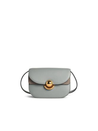 Furla Light Blue Leather Mini sfera Crossbody Bag