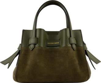 Pourchet Blossom Nano - Dames - Handtassen - Groen - ONE Size - Leer - Tassen
